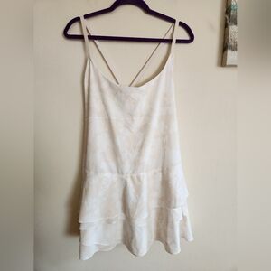 Offline By Aerie Athletic Tennis Dress Athleisure Floral Cream White Large NWT